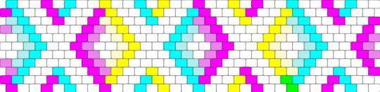 White CMY X themed cuff 2 - white,light blue,pink,yellow