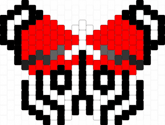 88 Butterfly - red,88 butterfly,eightyeight butterfly,diaethria clymena,butterfly,white,black,remix