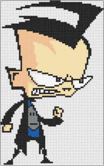 Ugly Big-Headed Autistic Kid || Invader Zim - black,orange,beige,invader zim,dib,dib membrane,iz,ugly,big head
