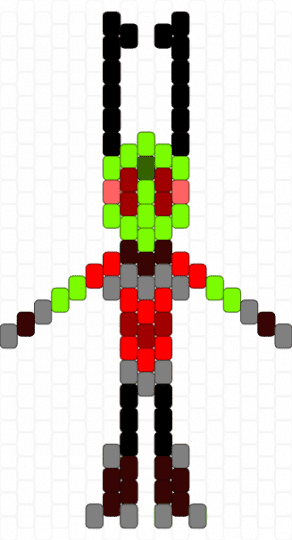 TINY ELITE RED || Invader Zim - green,red,brown,gray,invader zim,invader zim elites,invader zim red,iz tallest red,iz elite red,elite red