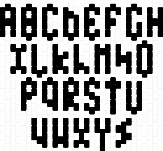 Alphabet letters - black