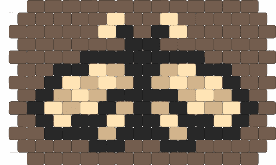 Moth trivet for wood beads REMIX - tan,beige