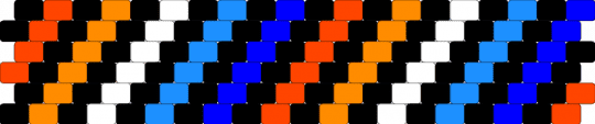 AroAce Flat Stich Cuff - black,red,orange,colorful,aro,ace,aroace,aromantic,asexual,aromantic asexual,cuff,flat stitch