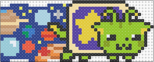 Alien Nyan cat !! - original design from pinkamena !! - blue,yellow,green,colorful,nyan cat,space,alien
