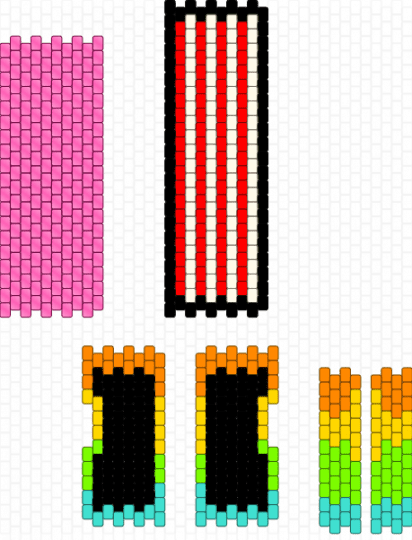 Rainbow Kandi gun - pink,red