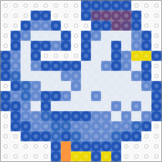 White chicken - blue