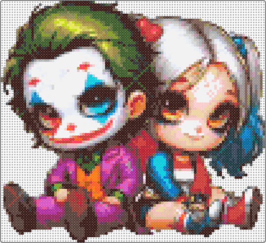 Harley and joker 3 - brown,gray,beige,colorful