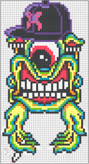 subtronics with excision hat - subtronics,excision,hat,cyclops,edm,dj,psychedelic,trippy,music,black,light blue,green,yellow,purple,colorful