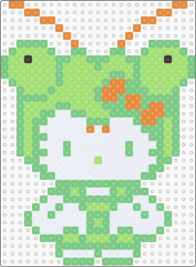 mantis hello kitty - teal,green