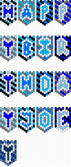 Happy bday banners - blue, gray, light blue