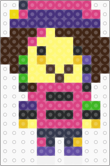 My own design of Infected - purple,yellow,brown,pink