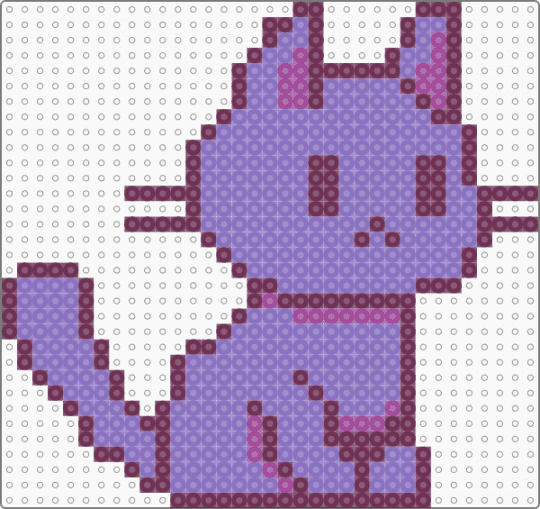 Purple Cat - pink,blue