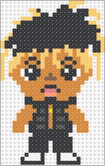 Chibi Juice Wrld (small) - black,yellow,orange