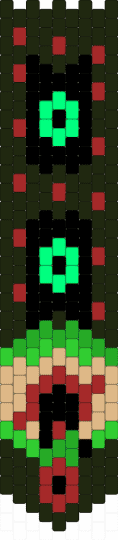 Leshy tie WIP - black, cult of the lamb, flower, green, leshy, red, tie