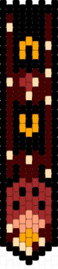 Heket tie - black,brown,cult of the lamb,heket,cotl