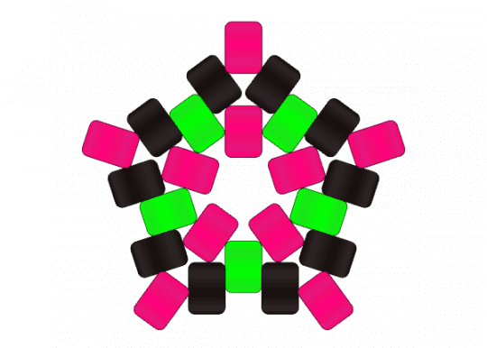 Small scenecore star - black and green, bracelet, core, cotdscenekidfashion, green, pink, scenecore, starter