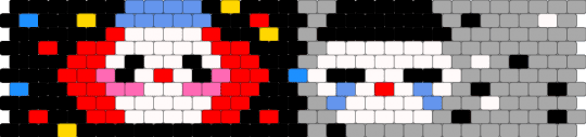 Bop And blip - red,beige,clown,colorful,simple,bop,blip,clowns