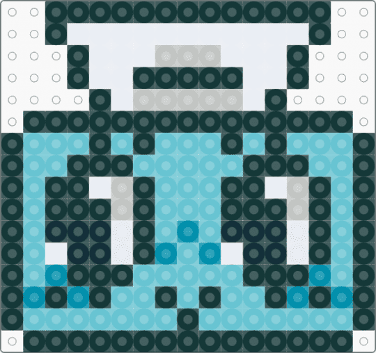 Tisha charm - black, character, charm, dandys world, dw, gaming, head, light blue, video game