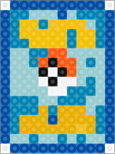 16x16 Pokemon card back - blue, light blue