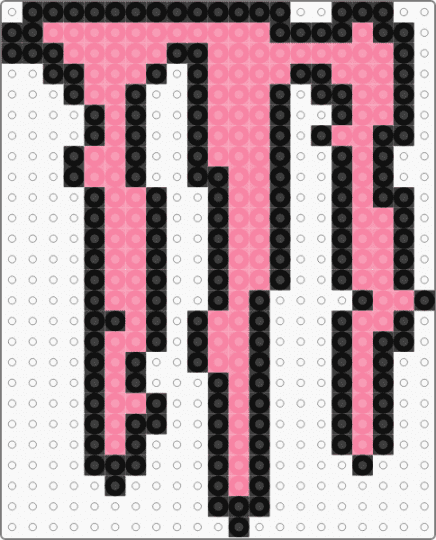 Pink Monster Energy Logo - black,pink,perler,monster