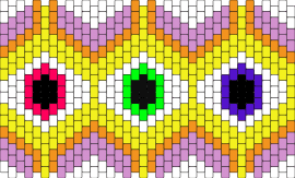 Front + Back Panel Eyeball Bag - eyes,spooky,bag,panel,vibrant,yellow,colorful