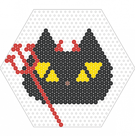 Evil black cat - black, red, yellow
