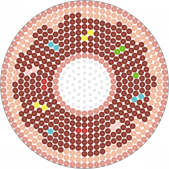 Donut - beige, red