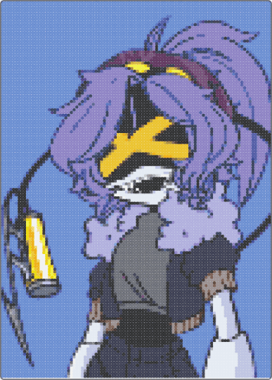 Murder drones OC - BEE - blue,purple,pink,gray,murder drones,murder drones oc,oc,swag,swigitty swag