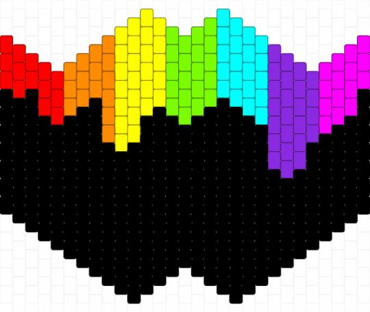 Rainbow smile mask - black,light blue,purple,colorful