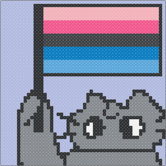 Omni flag(Omnisexual) - gray,pink,pride,sexuality,omni,blue,black,cat,kitty