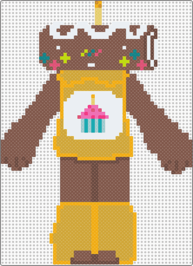 Birthday care bear cosmo - orange,tan,dw,dandys world,cosmo,care bear,collab,dandysworldxcarebears,fanart