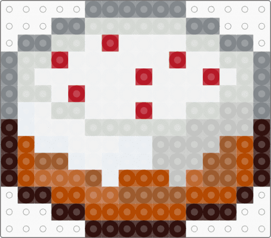 Minecraft cake pearler - white,brown,gray,red,cake,minecraft,pixel,video game,birthday