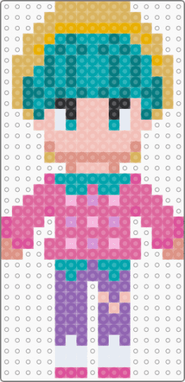 Baby Saja Boy wip - teal,pink