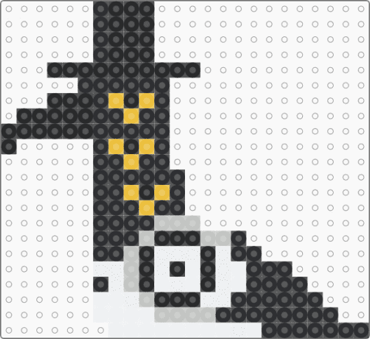 Sussy magpie from Kpop demon hunters - black,white,yellow,beige