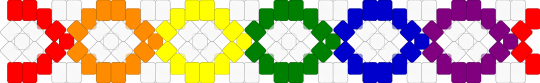 DNA - Rainbow v4 - white,orange,green,pink,colorful
