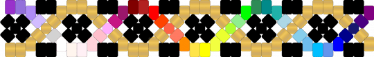 DNA - rainbow - black,yellow