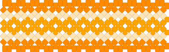 Orange 3D Cuff Base - orange,beige