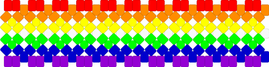 Pride Flag UFO Cuff Base - orange,yellow,green,purple
