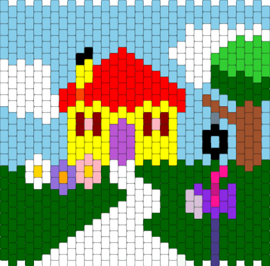 Blue's Clues Panel - light blue,green,red