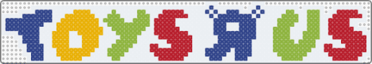 Toys R Us Logo (1976) - white,blue,green,red,kidcore,kid,toysrus