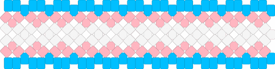 Transgender Flag UFO Cuff Base - light blue,pink
