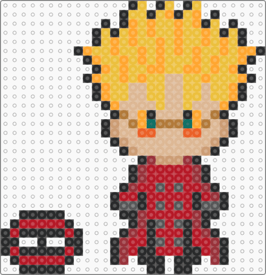 Vash The Stampede - orange,beige,red,yellow