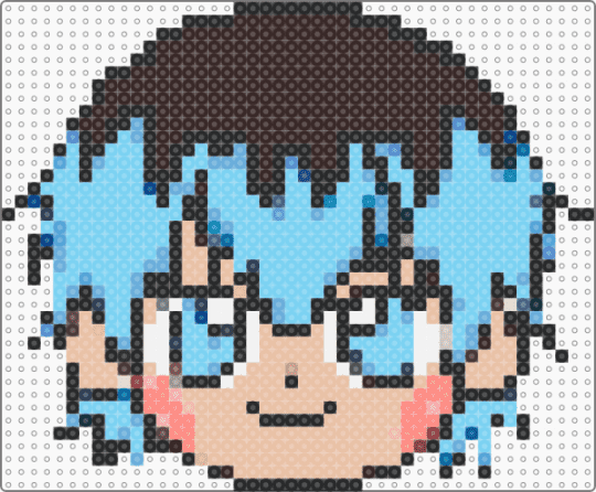 Luka Couf. mini perler- - brown,light blue,beige
