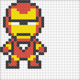 Iron Man - gpt dive into the marvel universe with this captivating fuse bead pattern that brings the legendary iron man to life. ideal for superhero enthusiasts and craft lovers alike,this design allows you to c