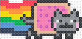 Nyan - nyan cat,meme,viral,whimsical,pop culture,rainbow,playful,gray,pink
