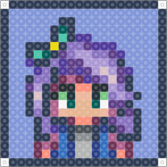 Abigail w.i.p - light blue, purple