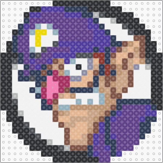 Waluigi Mario Party DS WIP - purple,beige,tan