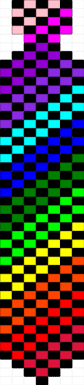 Rainbow tie - black,red,green,purple