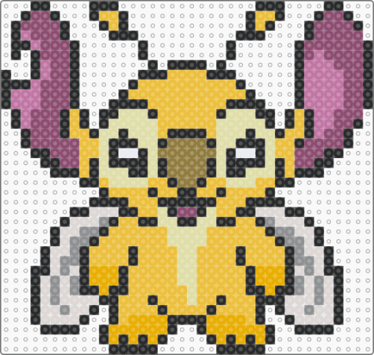 Stitch As A Bee - yellow,pink