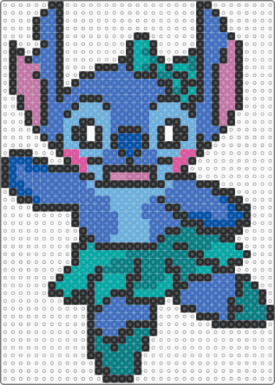 Ballerina Stitch - blue,teal